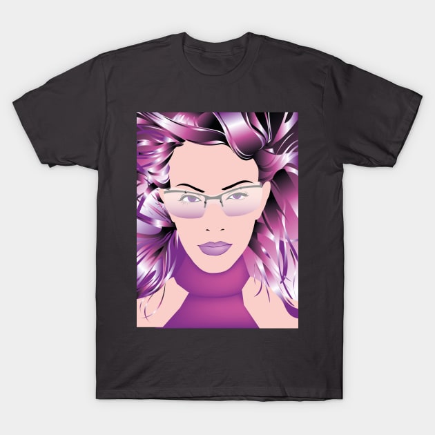 eighties purple girl T-Shirt by BOEC Gear